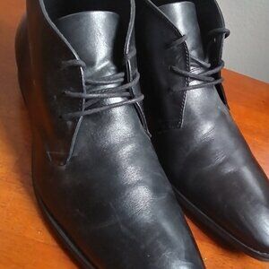 Calvin Klein Men’s Rolando Chukka Black Leather Ankle Boot SZ 12